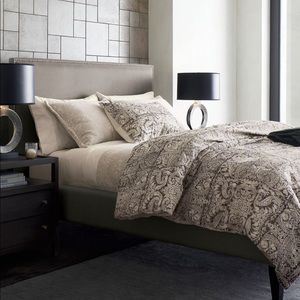 Linley Charcoal Damask bedroom set NWT